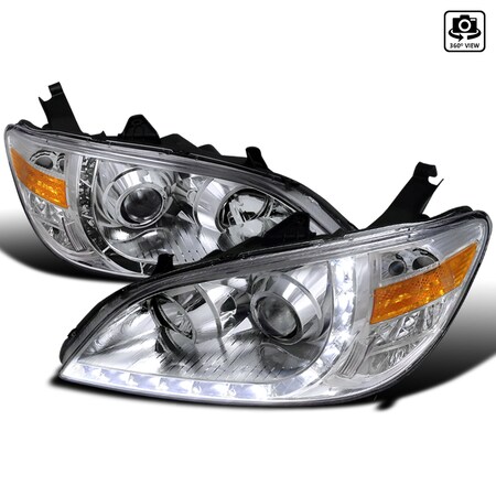 Spec-D Tuning 04-05 Honda Civic R8 Style Projector Headlight Chrome 2LHP-CV04-8-RS